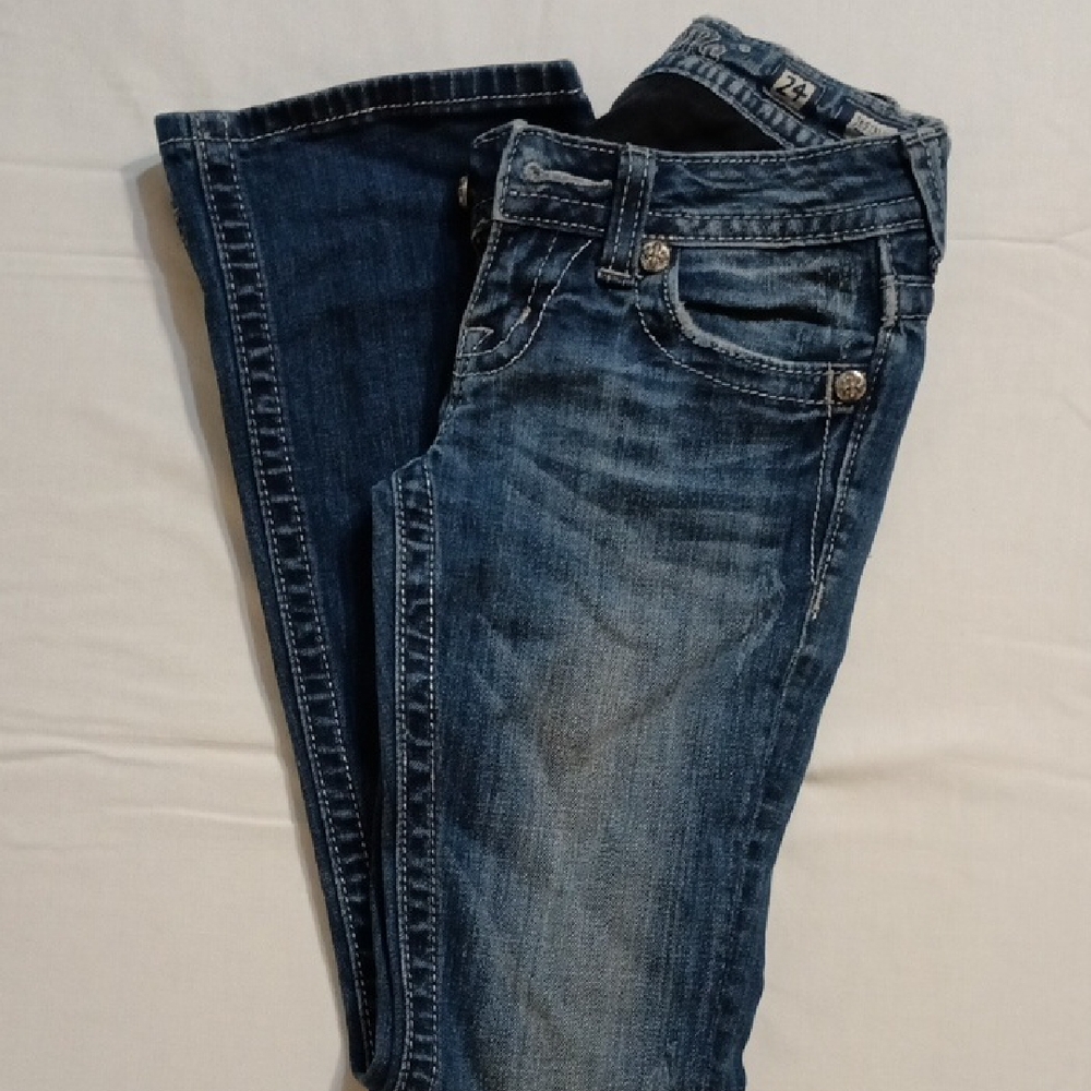 Miss Me Straight Leg Blue Jeans